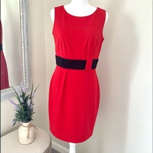 Calvin Klein cherry red dress size 6. Great condition without any flaws.